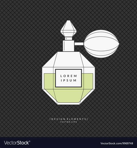 Perfume bottle design template Royalty Free Vector Image