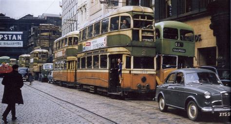 Trams in Argyle Street, Glasgow. (1962) Glasgow Scotland, Scotland ...