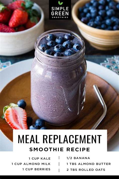 This meal replacement smoothie is loaded with berries and natural ...