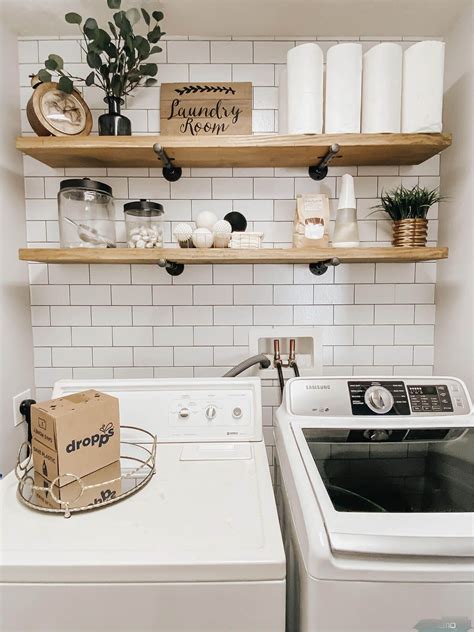 Classic White Subway Tile Laundry Wall — Homebnc