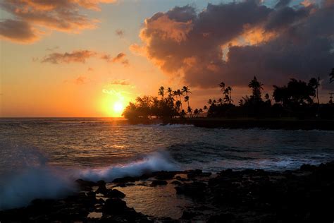 Sunset, Poipu Beach, Kauai, Hawaii Photograph by Bruce Beck - Pixels