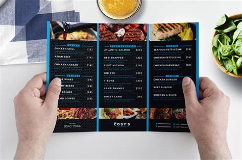 Trifold Restaurant Menu Template (260886) | Brochures | Design Bundles