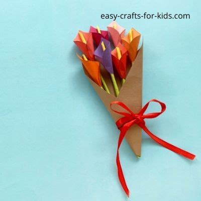 Paper Flower Bouquet Craft for Kids