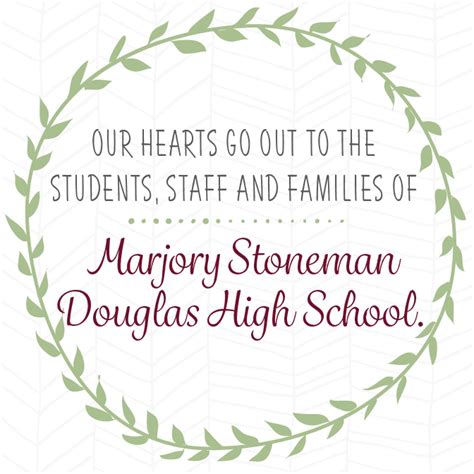 Sending comfort to Marjory Stoneman Douglas High School » Walsworth ...