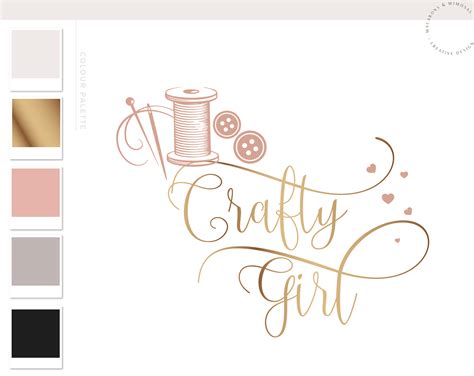 Crafty Girl Logo Design • Macarons and Mimosas