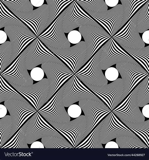 Seamless op art pattern Royalty Free Vector Image