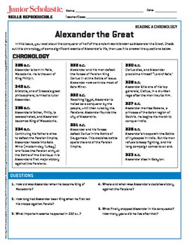 Alexander the Great Timeline Activity by History In Heels | TpT