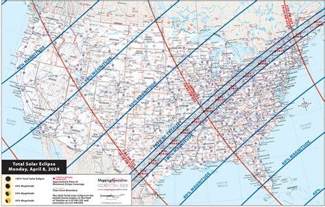 2024 Solar Eclipse Map of the U.S. - Mapping Specialists Limited