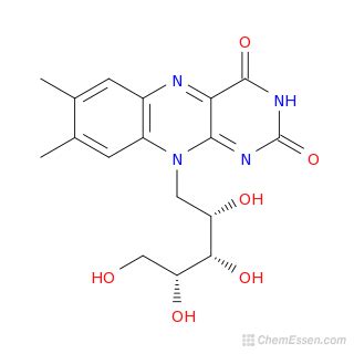 Riboflavin Structure - C17H20N4O6 - Over 100 million chemical compounds ...