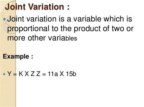 Joint variation