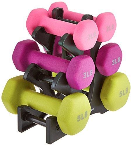 AmazonBasics 20-Pound Dumbbell Set with Stand ⎮ThatSweetGift