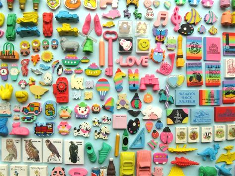 Bugs and Fishes by Lupin: 80s Child: My Eraser Collection!