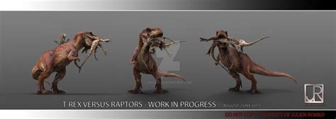 T-REX VS RAPTORS 001 by GIU3232 on DeviantArt