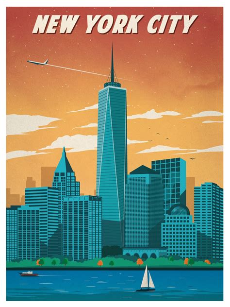 Vintage New York Print | Travel posters, City and Vintage travel