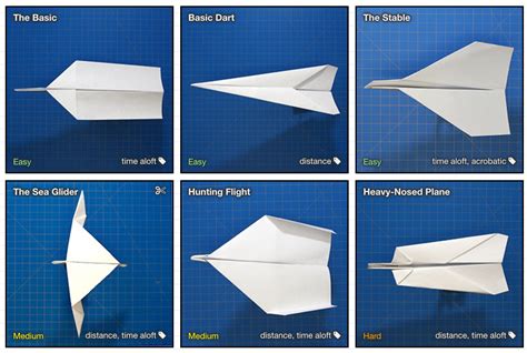 Paper airplane designs / Boing Boing