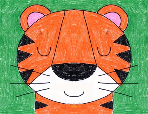 Easy Tiger Face Drawing