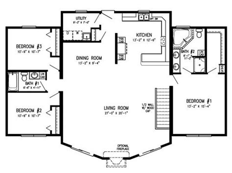 Modular Homes with Open Floor Plans Log Cabin Modular Homes, one story ...