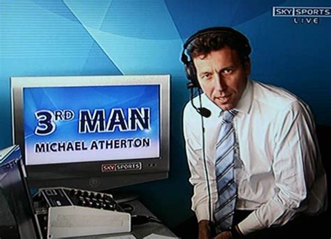 Michael Atherton in the Sky Sports commentary box | ESPNcricinfo.com