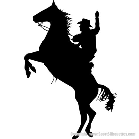 COWBOY VINYL WALL DECALS (Horse Rearing Silhouette) Cowboy Decor, Cowboys