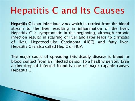 Hepatitis C and Its Causes