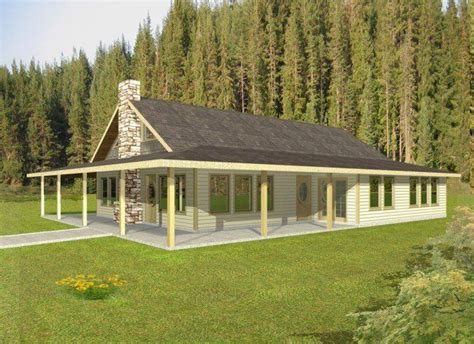 2 Bedroom, 2 Bath Cabin Lodge House Plan - #ALP-05CF | Rustic house ...