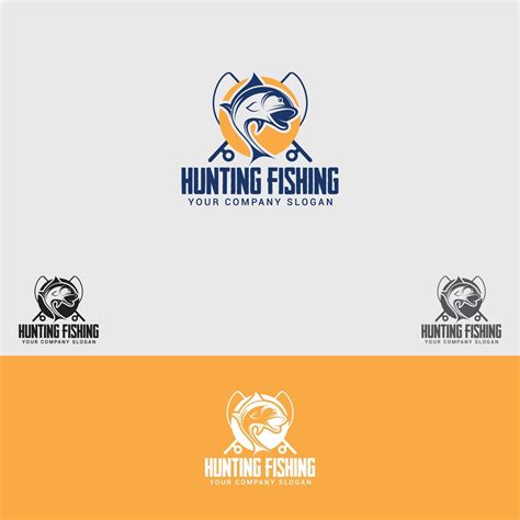 HUNTING FISHING LOGO DESIGN TEMPLATE 1993141 Vector Art at Vecteezy