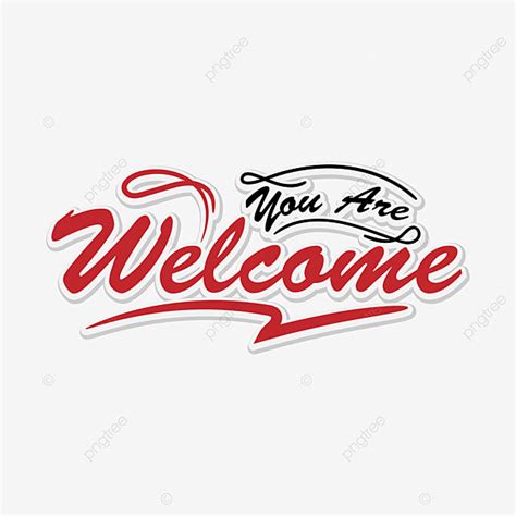 Welcome Letter Vector Hd PNG Images, You Are Welcome Lettering Design ...