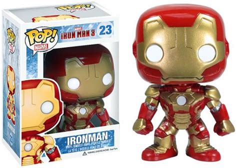 Funko Iron Man 3 POP Marvel Iron Man Vinyl Bobble Head 23 Mark 42 - ToyWiz