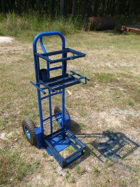 Stick welder cart made from a heavy duty harbor freight hand truck ...