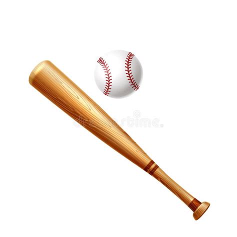 Vector Realistic Baseball Bat and Ball for Betting Stock Vector ...