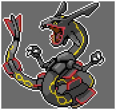 Shiny Rayquaza Sprite by ThePixelater on DeviantArt