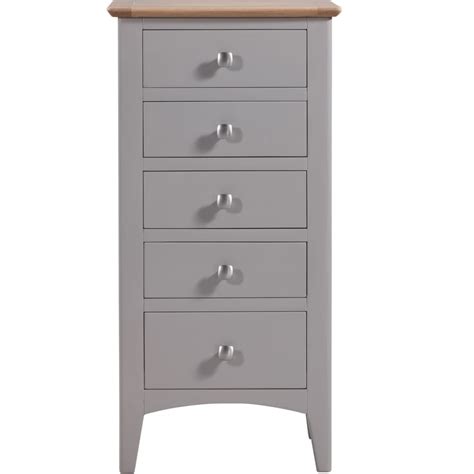 Evelyne Grey Tall Chest of Drawers | The Haven Home Interiors