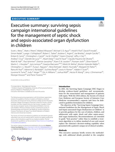 (PDF) Executive Summary: Surviving Sepsis Campaign International ...