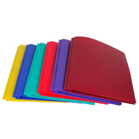 Lightahead LA-E293B Two Pocket Poly File Portfolio Folder with 3 Prongs ...