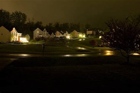 Suburban Street Night Stock Photos, Pictures & Royalty-Free Images - iStock