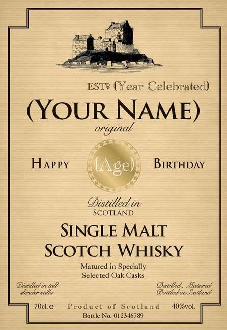 the label for an old scotch whisky