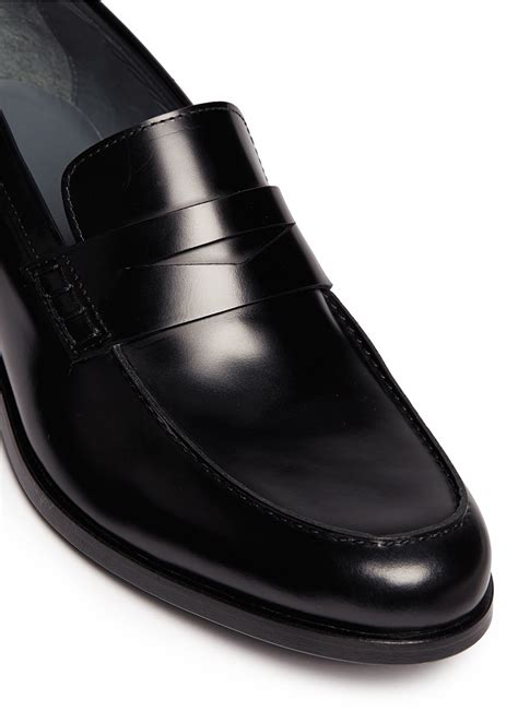 Lyst - Lanvin Classic Leather Penny Loafers in Black for Men