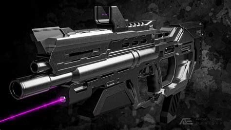 Andrei Eduard - Sci-Fi SMG Weapon Concept Art