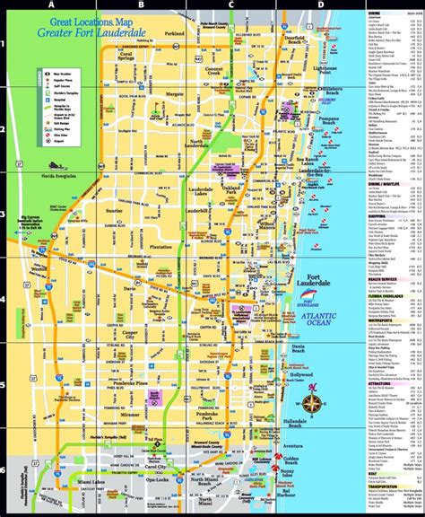 Fort Lauderdale tourist attractions map