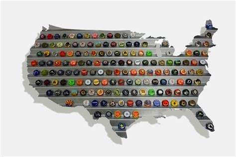 Steel Beer Cap Map | GearMoose