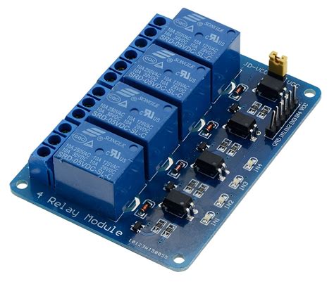 Buy 4 Channel Isolated 5V 10A Relay Module Opto-coupler Online at Robu.in