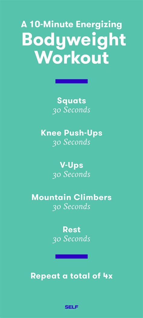 10 Minute Workout: 10 Quick Total-Body Workouts You Can Do In No Time ...