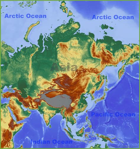 Asia Physical Map Physical Map Of Asia Asia Map Geography Map | Porn ...