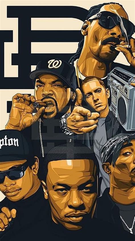 YuHui Old School Rap Legends (Rapper Colllage) Music Poster On Canvas ...