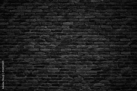 black brick wall, dark background for design foto de Stock | Adobe Stock