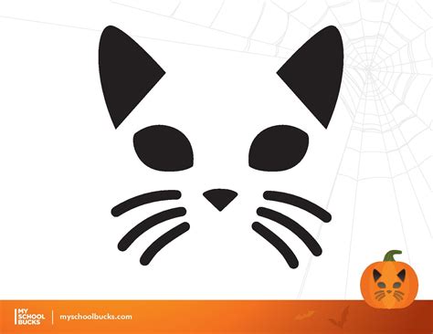 Cat Face Pumpkin Carving Stencils