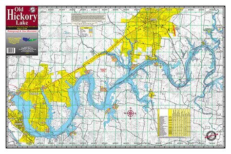 Old Hickory Lake Waterproof Map #1730 – Kingfisher Maps, Inc.