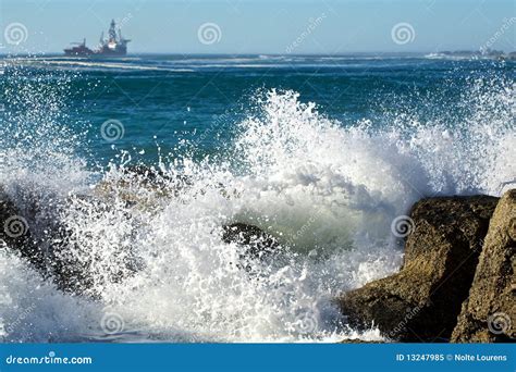 Wave and Ship stock image. Image of holiday, relax, marine - 13247985