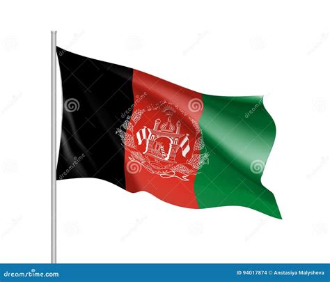 National Flag of Afghanistan Republic. Stock Vector - Illustration of ...