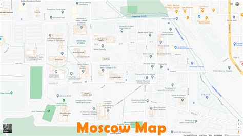 Moscow, Idaho Map